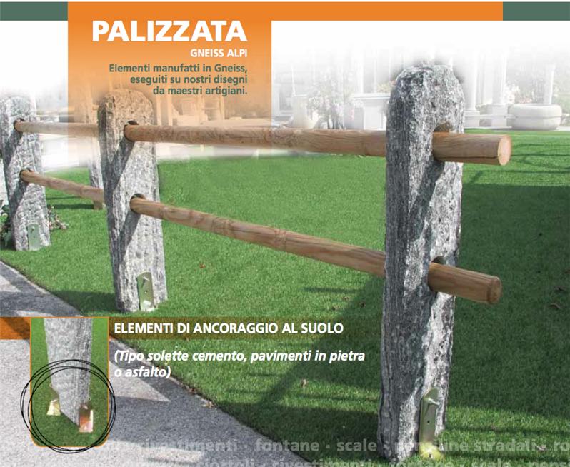 Palizzata in pietra GNEISS ALPI - EuroPietre Giardini