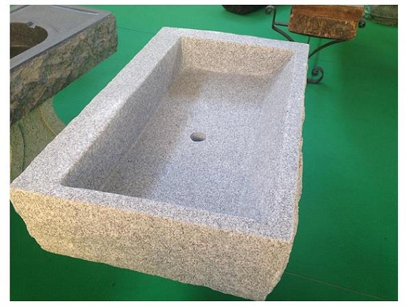 LAVABO TEAK 80x62 - Granito grigio